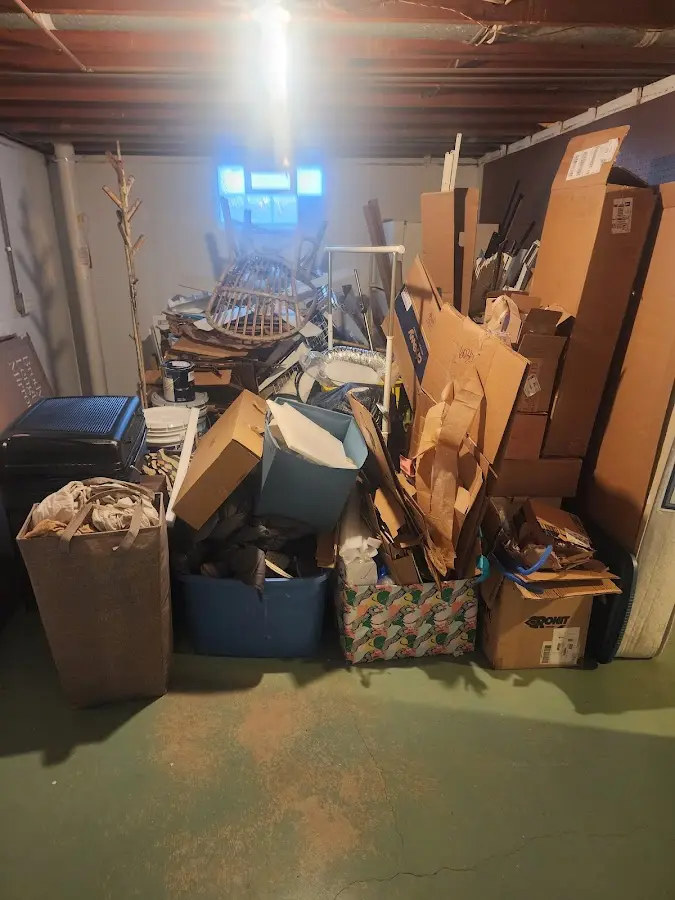 Roll-off dumpster container at job site for 2 Yard Dumpster Rental in Cudahy